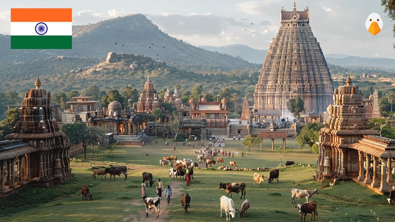 Хампи, Индия🇮🇳 Одна из самых красивых деревень в Южной Индии (4K HDR)
