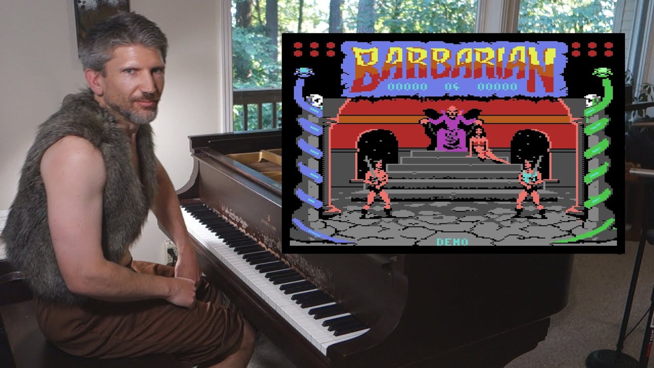 Barbarian Ultimate Warrior C64 piano arrangement and gameplay