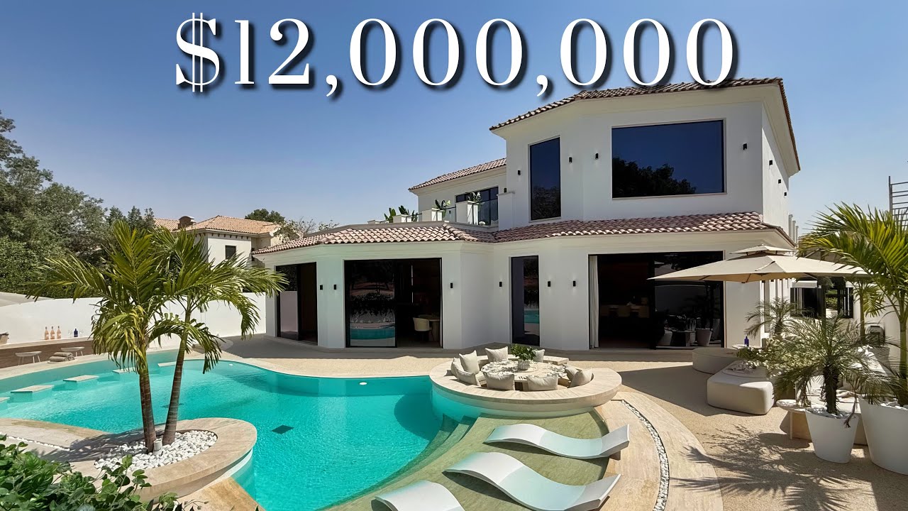 Inside a $12,000,000 ULTRA LUXURY Designer Golf Course VILLA - Jumeirah Golf Estates. Dubai