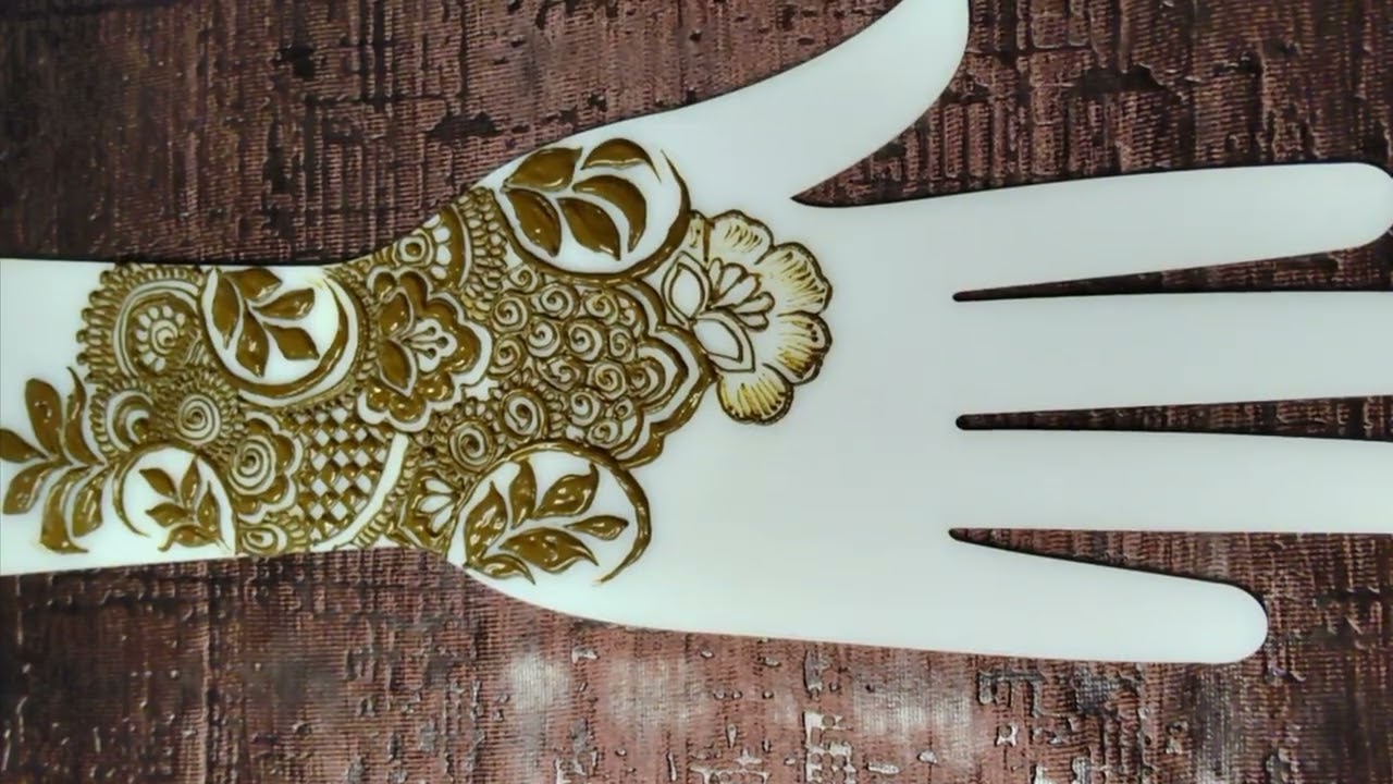 Bold 🌿 leaf doha design tutorial full Hand Mehndi #hennamagic #creativehenna #mehendidesign 