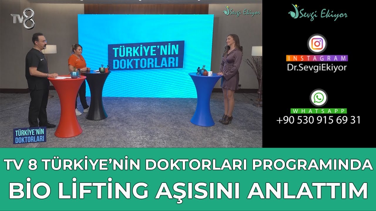 Tv8 Türkiye'nin Doktorları Programında Biyolojik Lifting Aşısını Anlattım