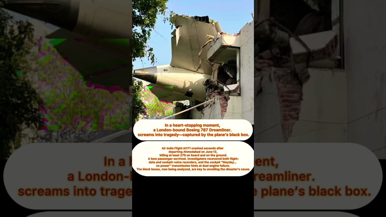 1&ldquo;Air India 🇮🇳 Flight AI171 Crash: Black Box Reveals Chilling Final Moments&rdquo; #sad