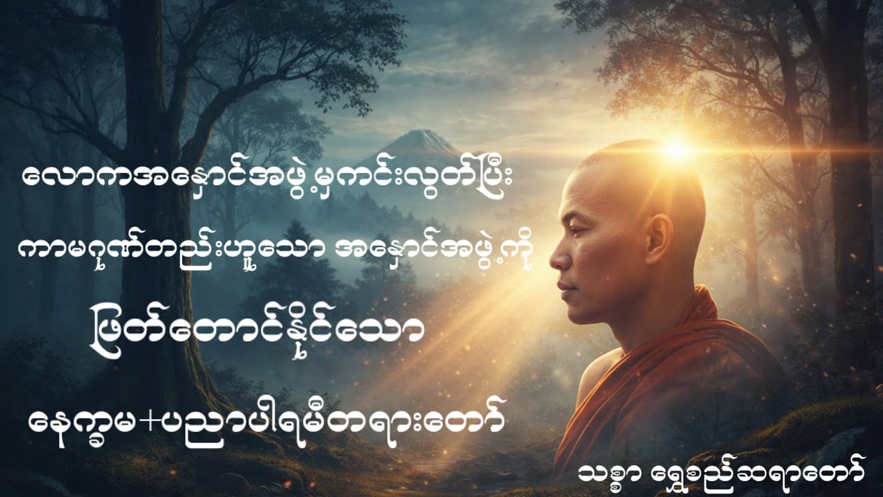 နေက္ခမ+ပညာပါရမီတရားတော်#သစ္စာရွှေစည်ဆရာတော်#တရားတော်များ#တရားတော်