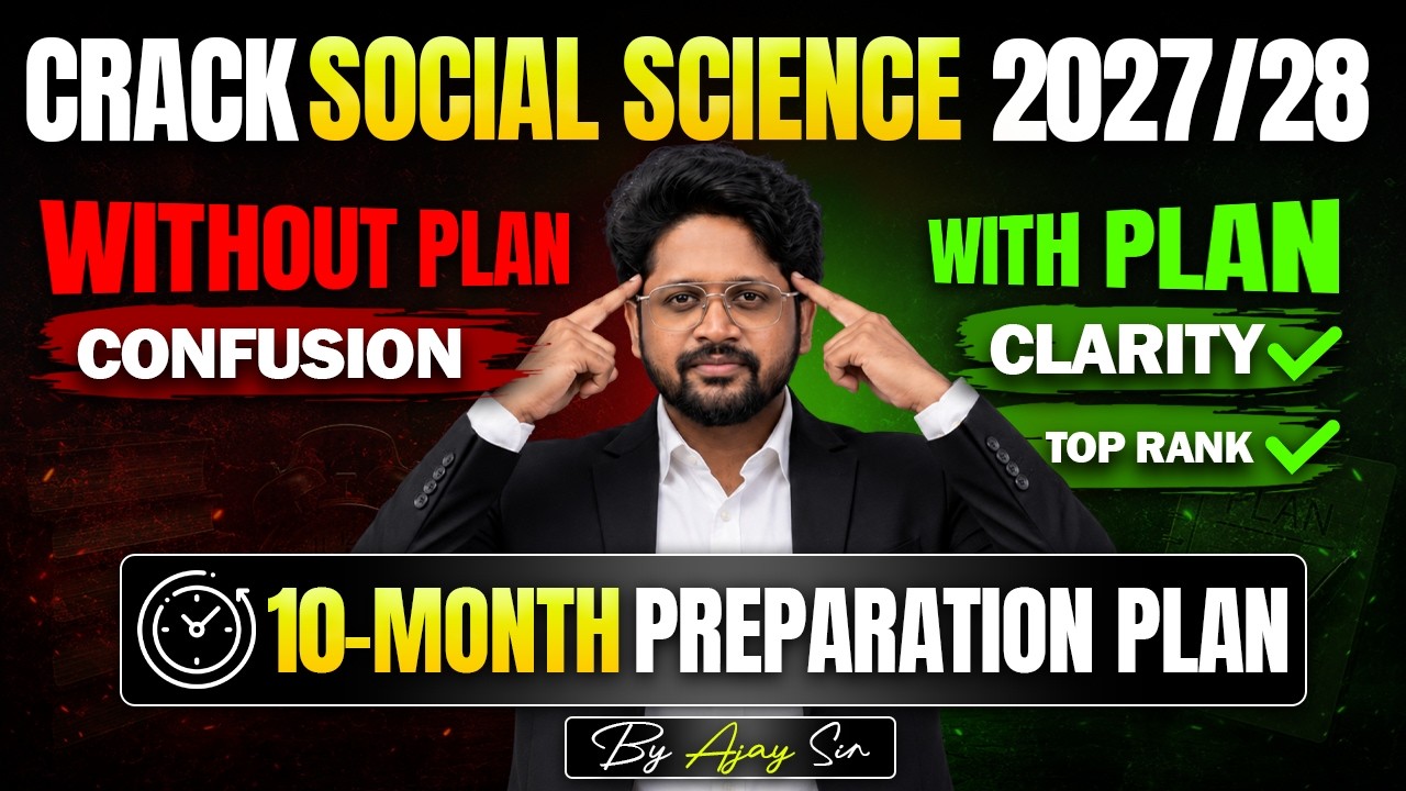 Stop the Confusion! 🚫 10-Month Roadmap to Crack ICAR PG Social Sciences by Ajay Sir