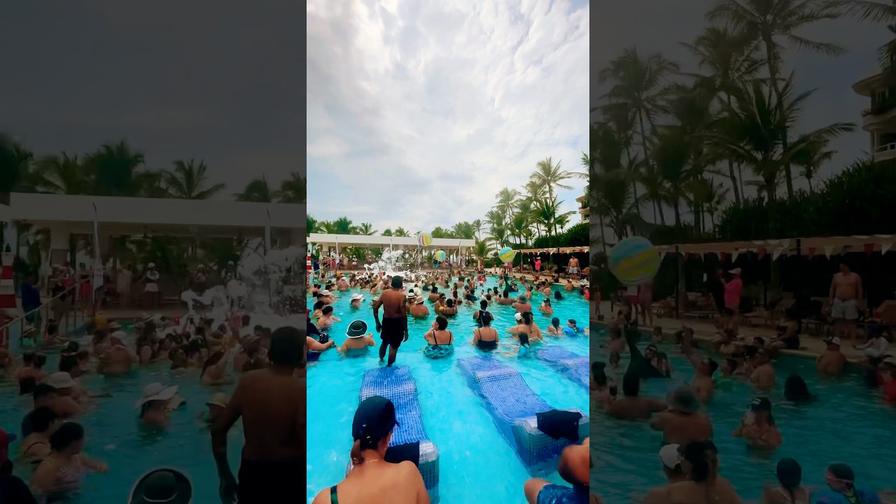 Foam Pool Party at Riu Vallarta, Mexico  🌴🇲🇽🫧
