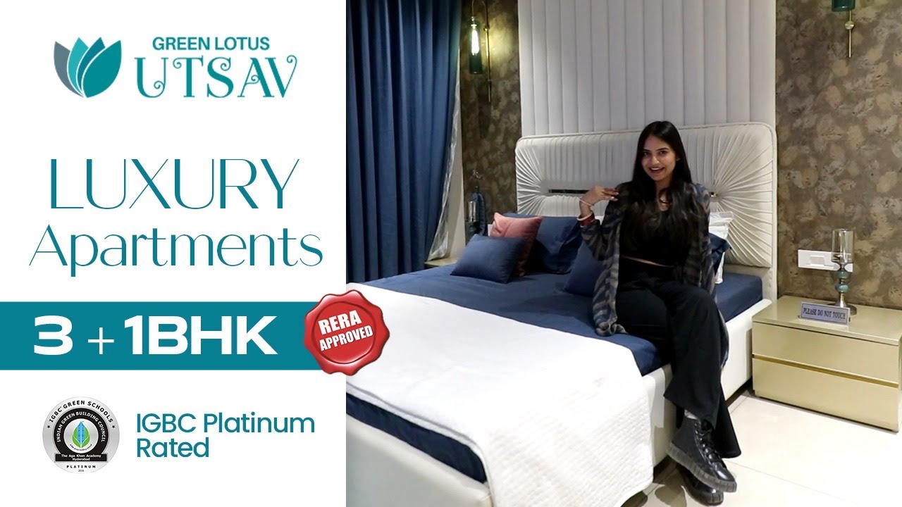 3+1 BHK Flat Airport Road, Luxury Apartments | Green Lotus Utsav | Live Tour #flatsforsale