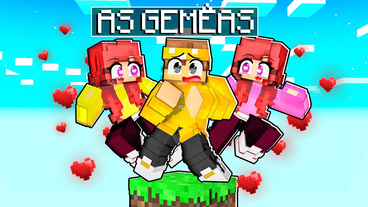 PRESO em APENAS UM BLOCO com AS GEMÊAS no Minecraft