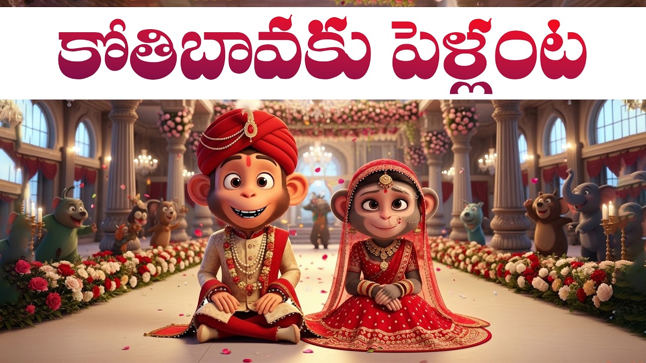 కోతి బావకు పెళ్లంట | Monkey Wedding Song Telugu | Kids Funny Animal Song