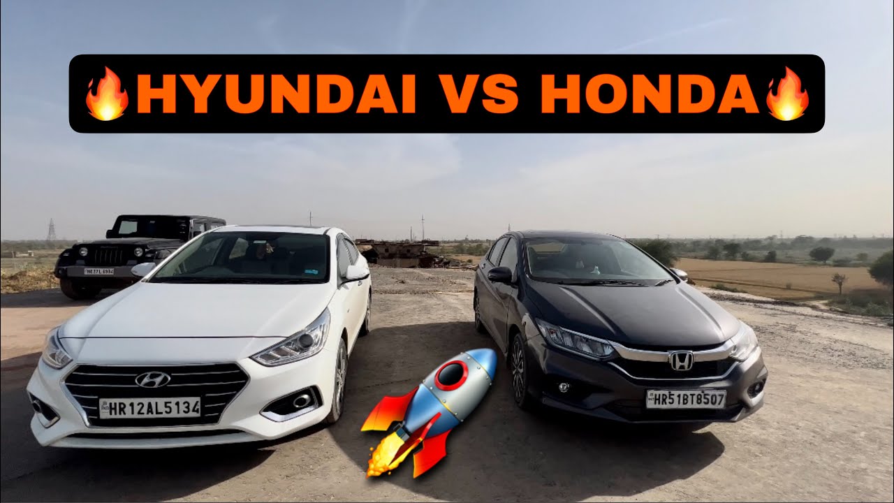 DRAG RACE: Hyundai Verna Diesel vs Honda City 1.5🚀| Winner ??😂😂 #verna #hondacity #dragrace