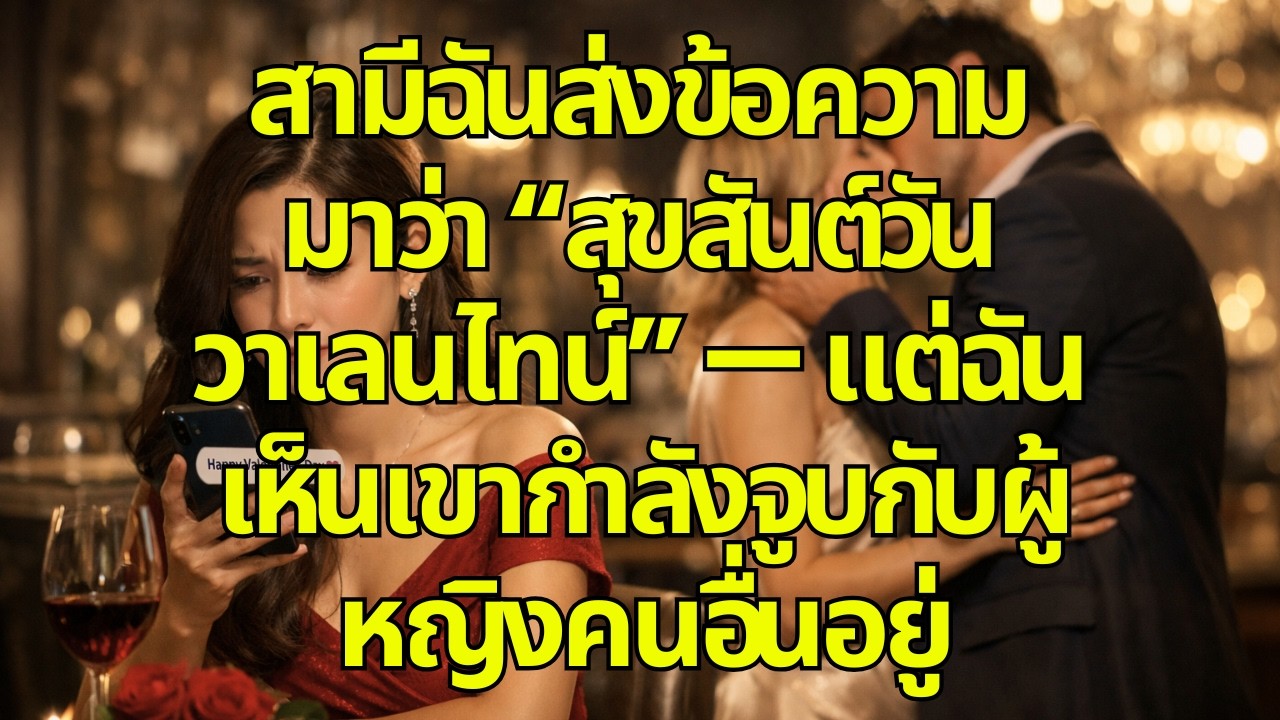 สามีฉันส่งข้อความมาว่า “สุขสันต์วันวาเลนไทน์” — แต่ฉันเห็นเขากำลังจูบกับผู้หญิงคนอื่นอยู่
