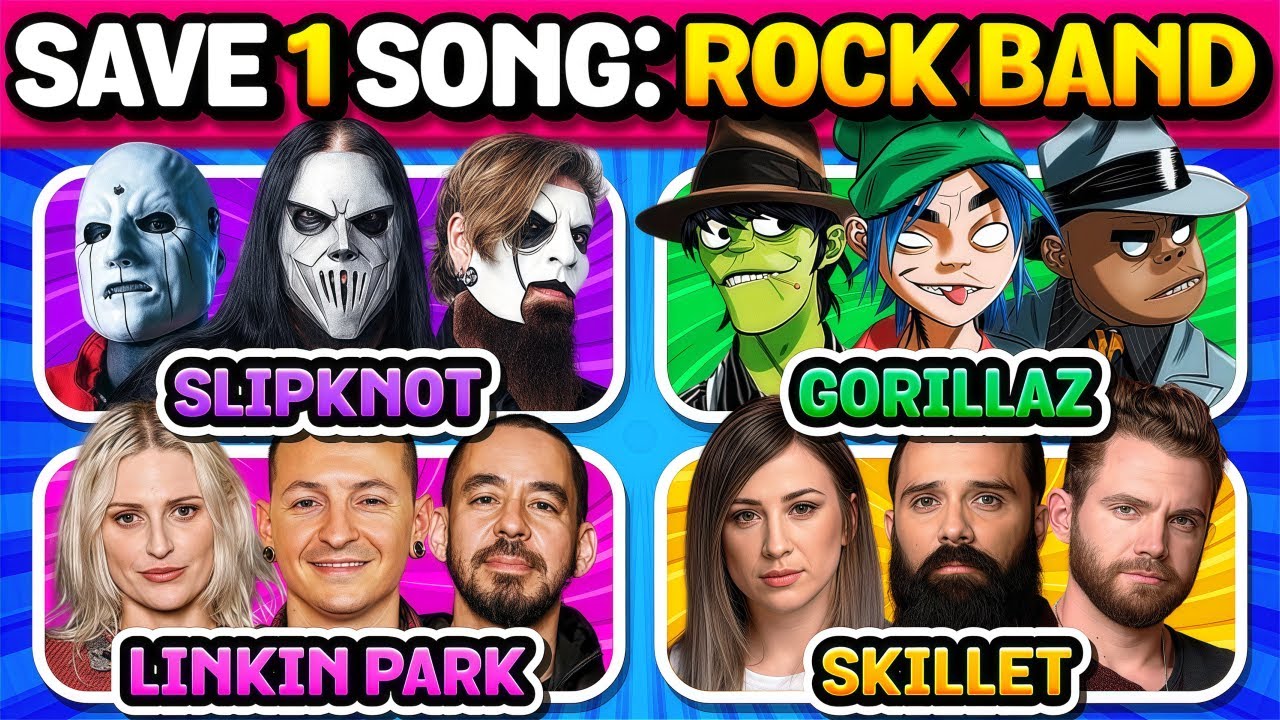Save ONE Song 🎸🔥 Per Epic Rock Bands (Punk, Alternative, Hard) | Music Quiz Challenge