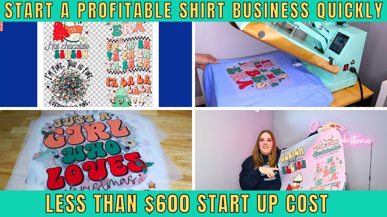Begin a profitable Shirt business with DTF prints Start up for under $600