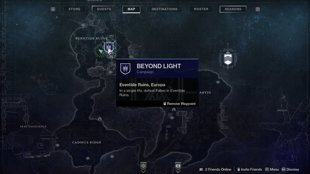 Destiny 2 Beyond Light Eventide Ruins Location