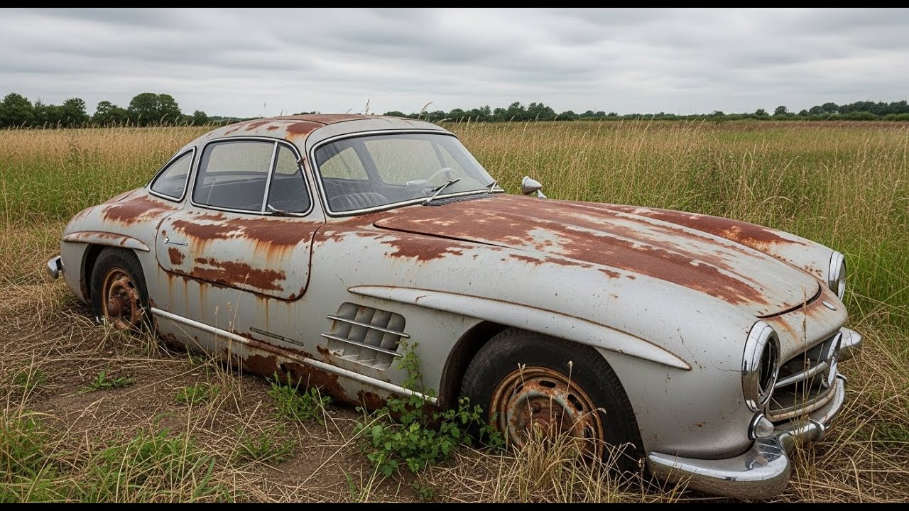 Abandoned Mercedes 300SL Gullwing Restored | Full Silent ASMR Restoration (1954 Classic)