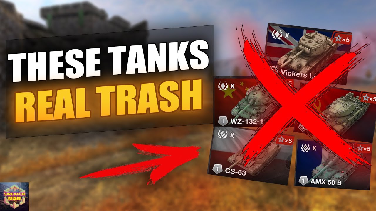 Не исследуйте эти танки в WoT Blitz // Худшие танки X уровня для прокачки в 2024 году // SweatchMan