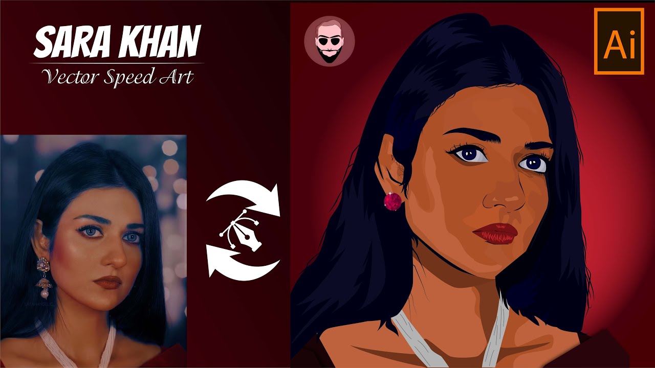 Sara khan Vector Speed art (raqs e bismil)