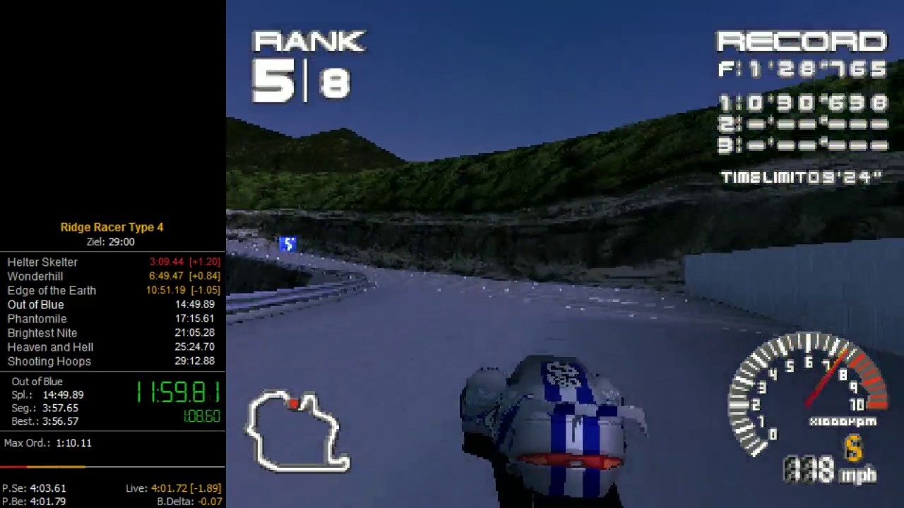 Ridge Racer Type 4 Speedrun Any% GP Mode  29:08