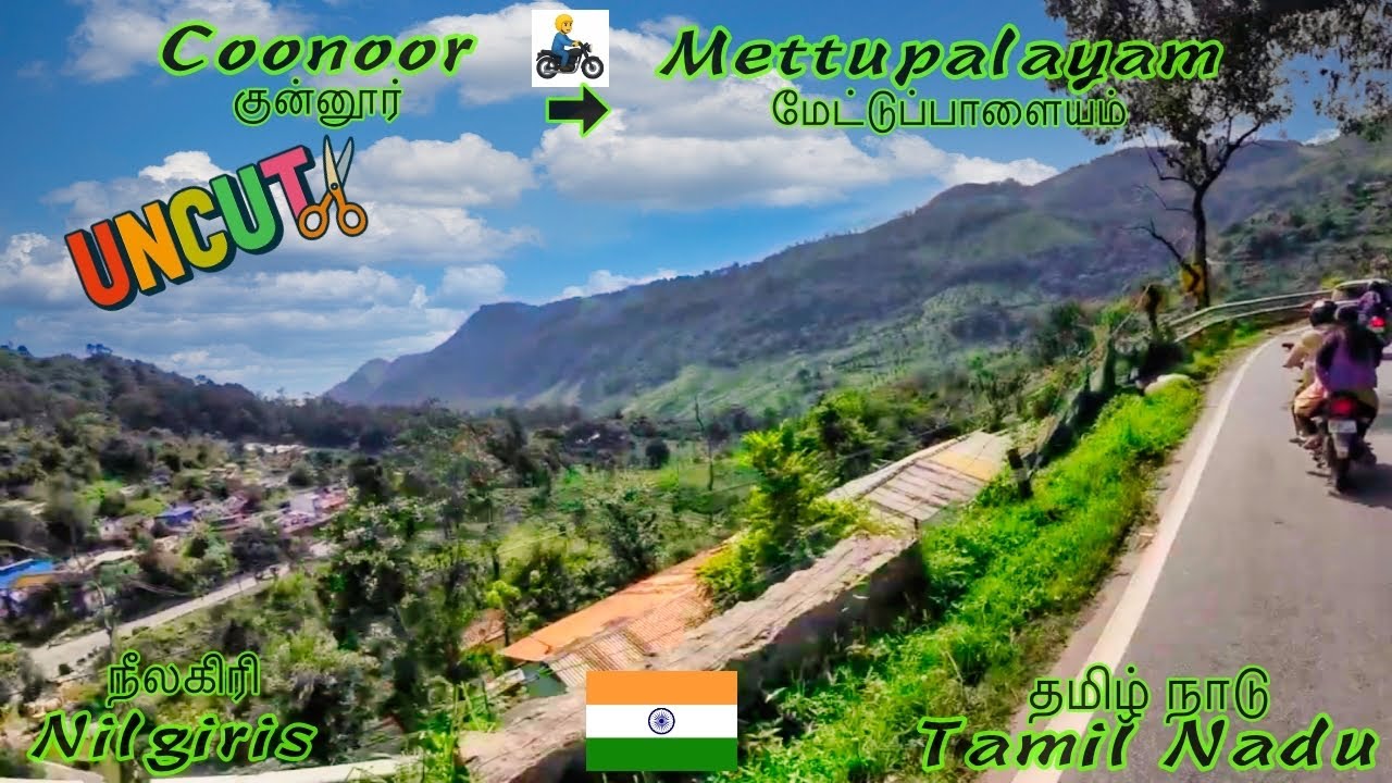 🇮🇳.Coonoor Vel’s Cliff  ➡️ Mettupalayam | 🏍️ Downhill Nilgiris Scooter Ride  with Vagabond