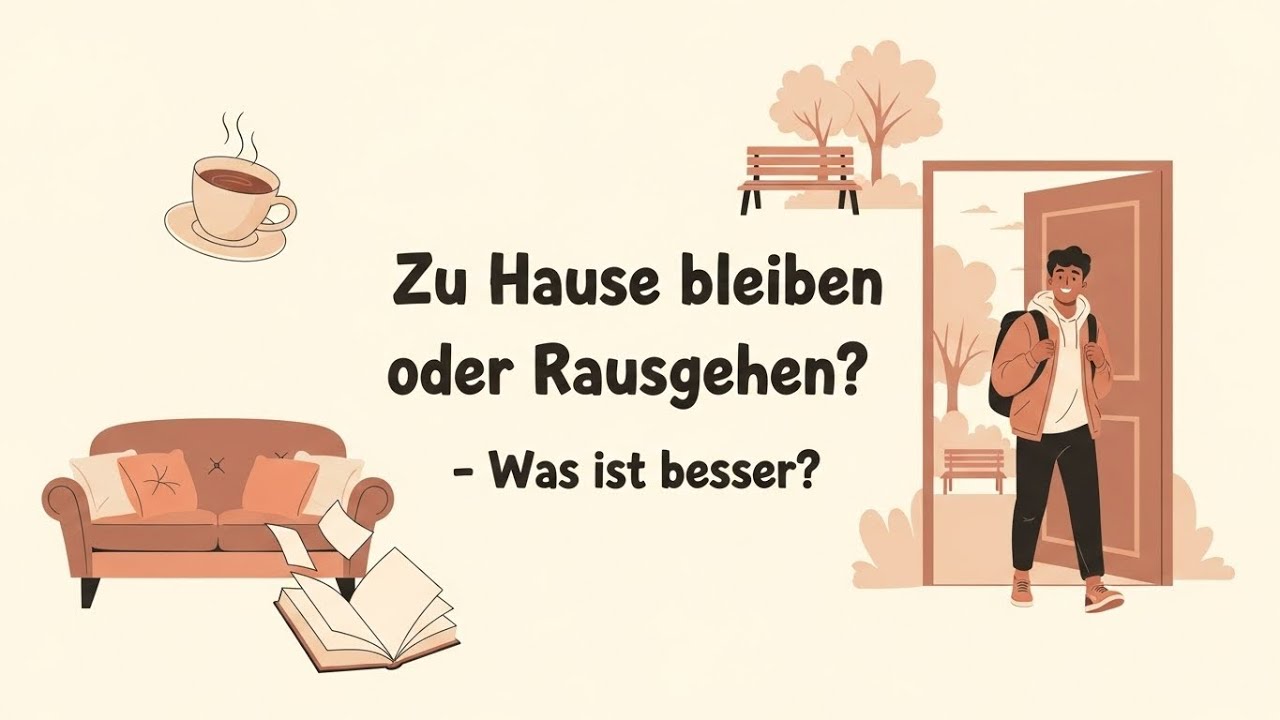 German Podcast |&nbsp;Learn German |&nbsp;Chillen zu Hause?🤔 | Deutsch lernen A2&ndash;B1 #deutsch #germany