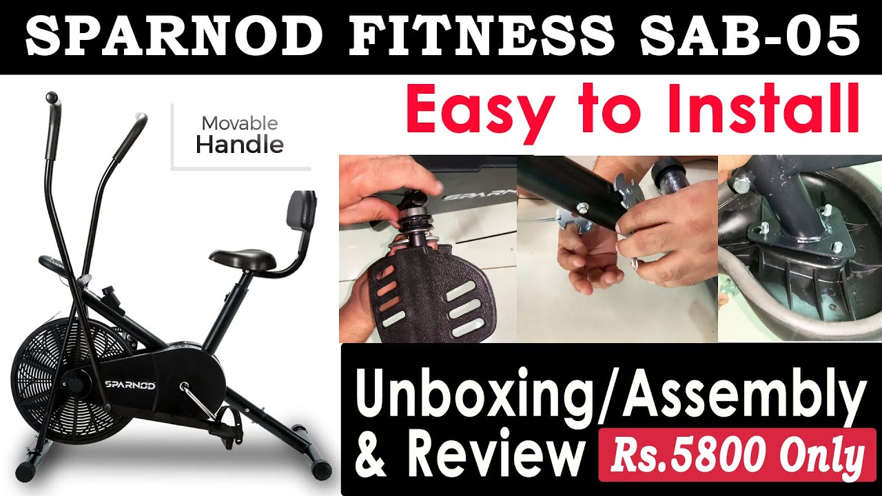 🔥SPARNOD FITNESS SAB-05 Air Bike 🚴‍♂️| Unboxing, Assembly & Quick Review! | Best Home Gym Workout?