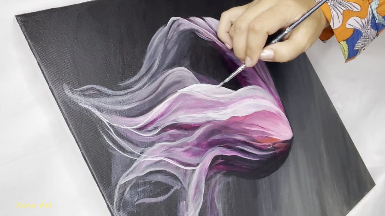 Ethereal Tulip Painting / Acrylic Painting Step by Step #270