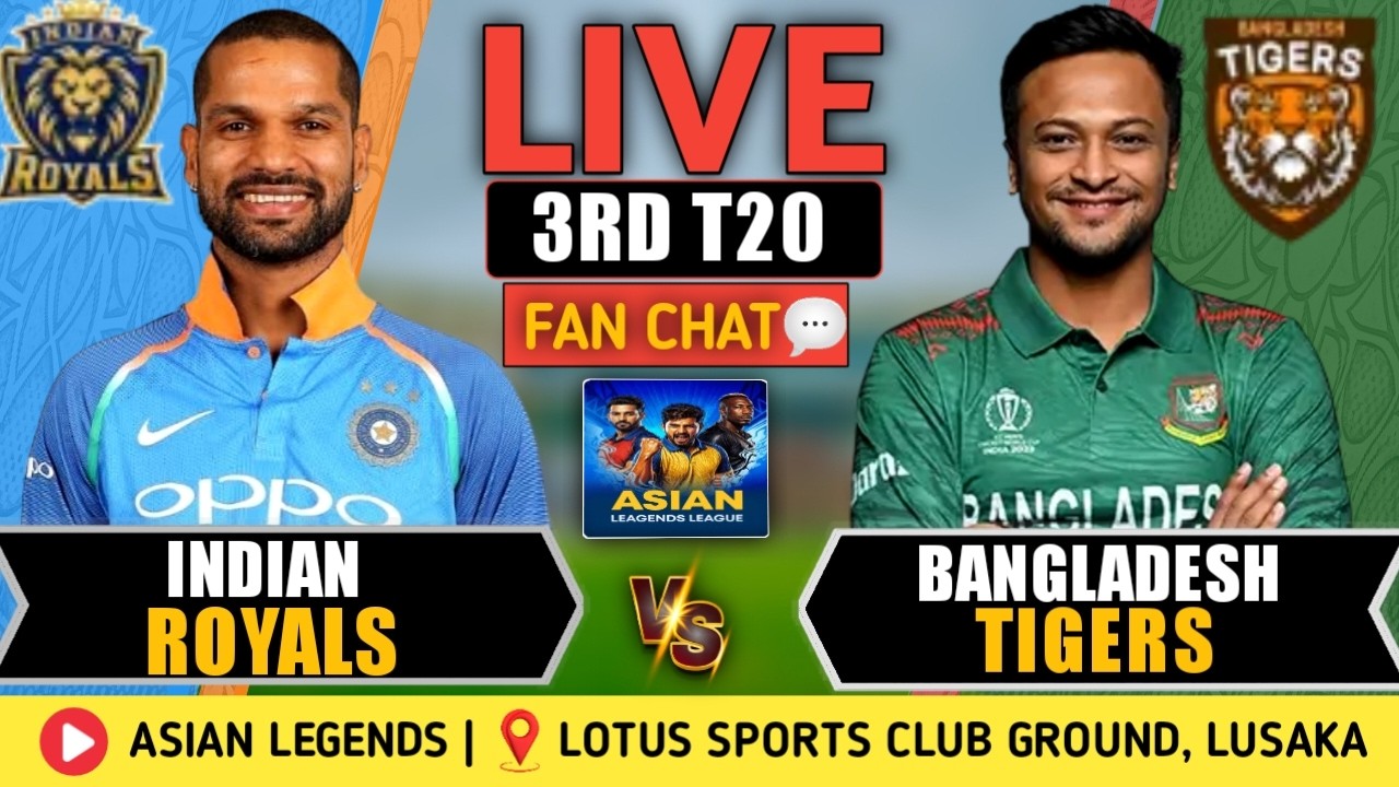 🔴 Live: Indian Royals vs Bangladesh Tigers | 3rd T20 Fan Analysis | IR vs BT | Asian Legends T20