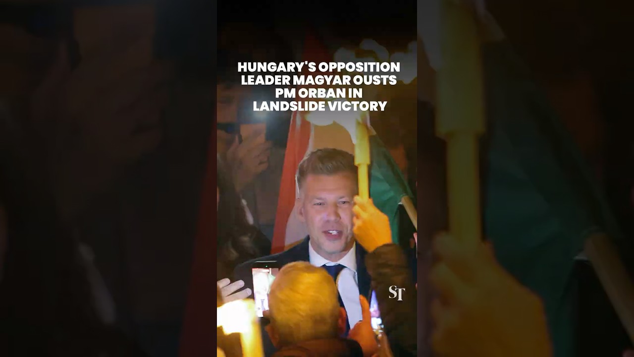 Thousands celebrate Hungary election result in Budapest as Magyar ousts Orban