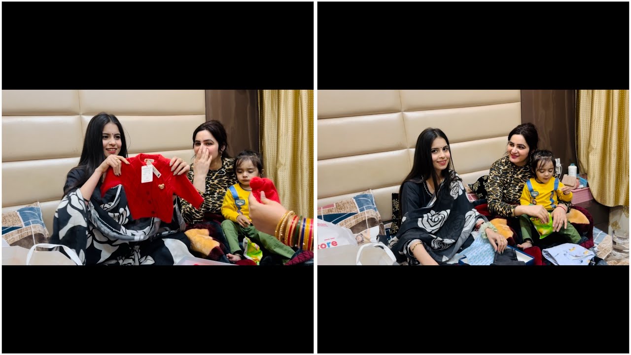 Bache gye aaj Shoping 🛍️ k liye.nd sorry guy’s comnt read vlog ni post kr pai I am not well ￼🥹