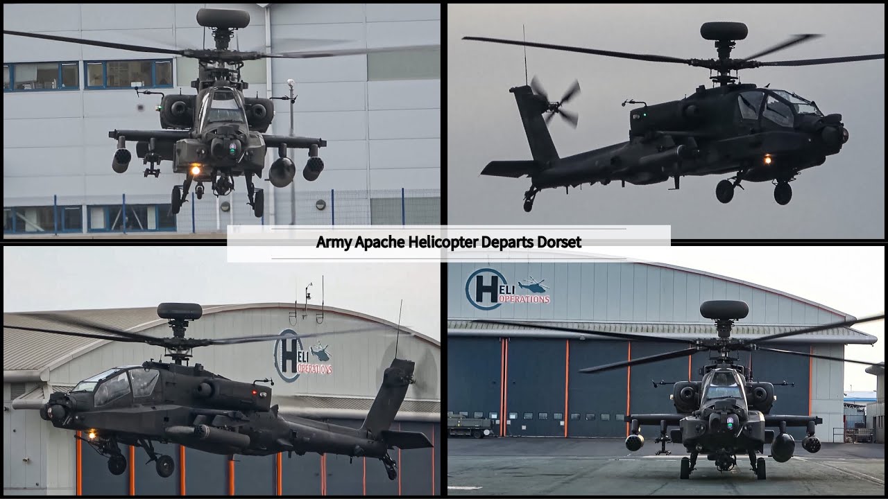 🇬🇧 British Army Apache Helicopter Visits HeliOperations (Startup & Takeoff)