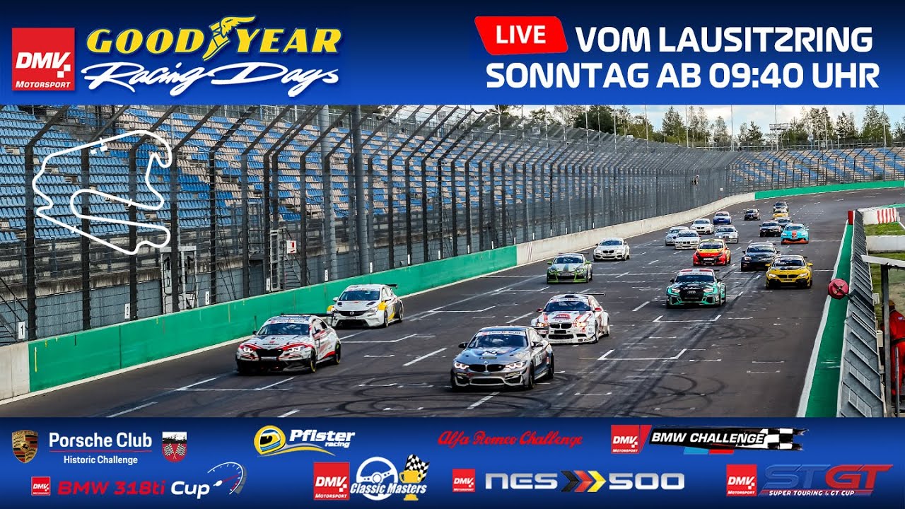5. Lauf DMV Goodyear Racing Days - Lausitzring - 27.08.2023 - Live