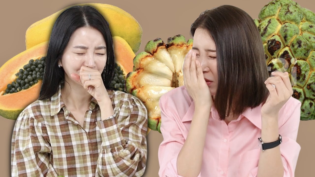 A COREANA EXPERIMENTANDO PELA PRIMEIRA VEZ FRUTAS BRASILEIRAS 🍎🍊🍑🥭
