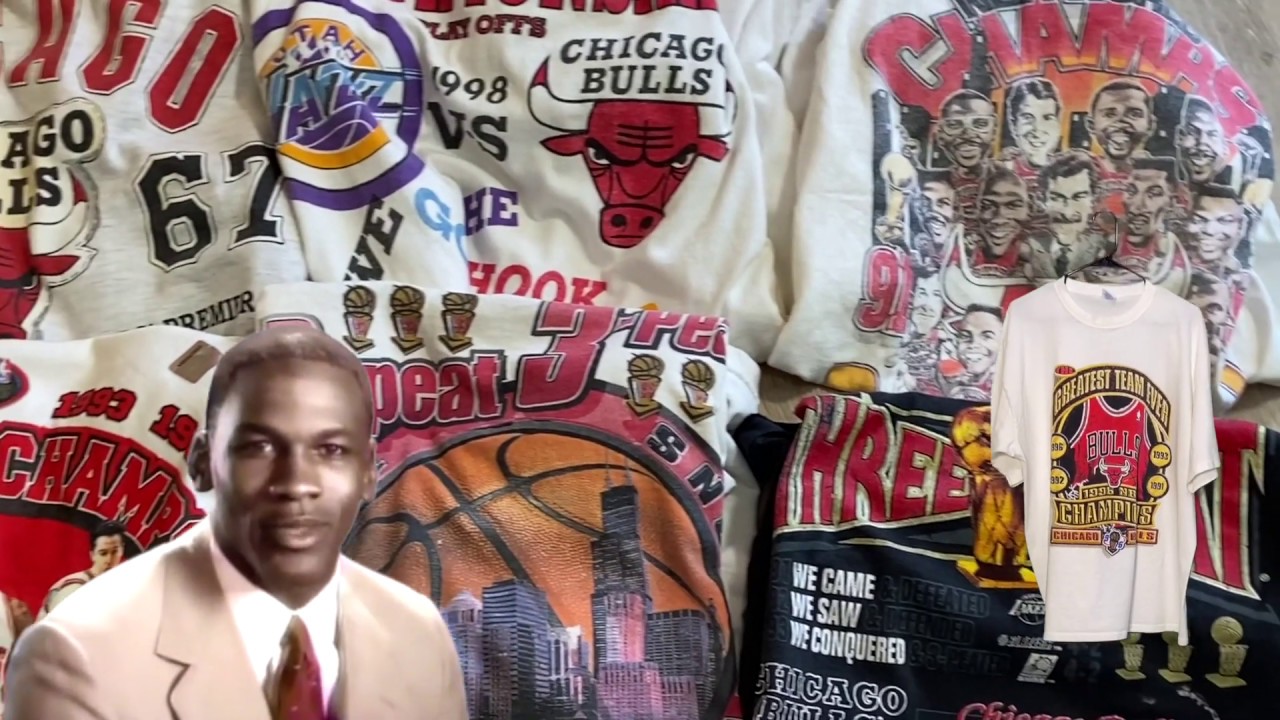 Vintage Clothing Omaha -- Vintage Chicago Bulls Clothing and Tee Shirt Collection 2020