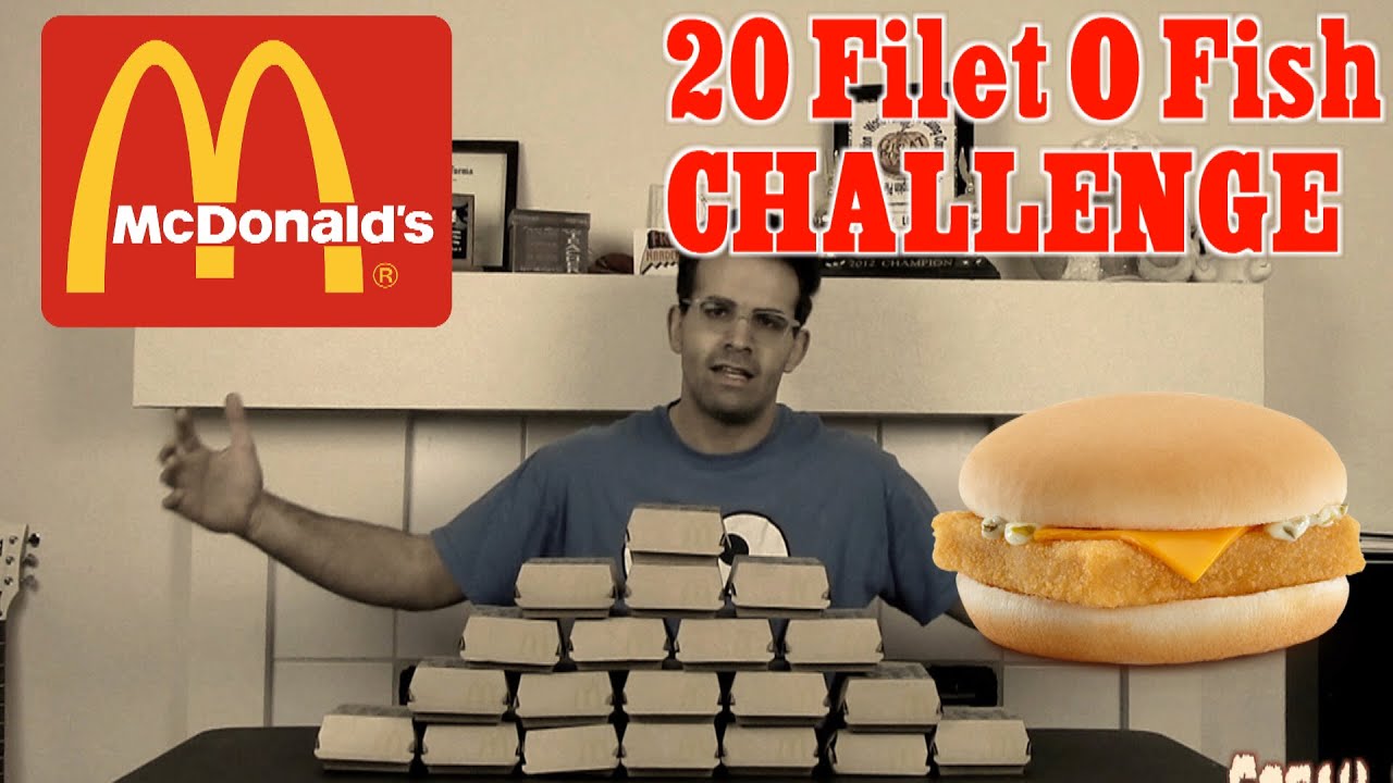 McDonalds 20 Filet O Fish Burger Challenge *7500 Calories** | FreakEating vs The World
