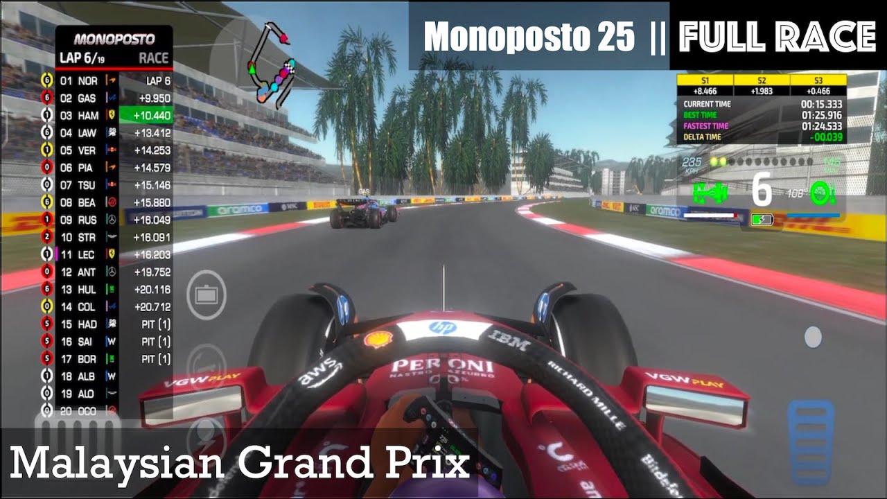 Monoposto 2025: FULL RACE | Malaysian Grand Prix | Race 23 | 2025 Championship