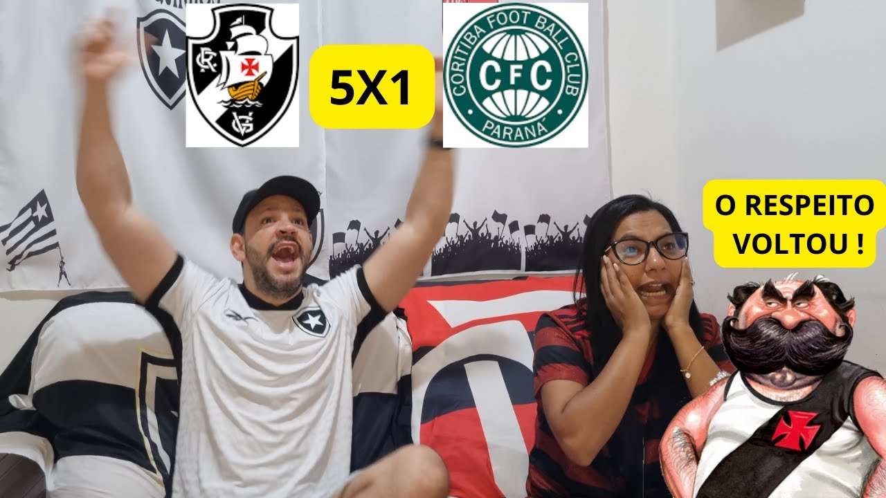React de Vasco 5x1 Coritiba, Com Linda festa da Torcida o Gigante da Colina amassa o Coxa!