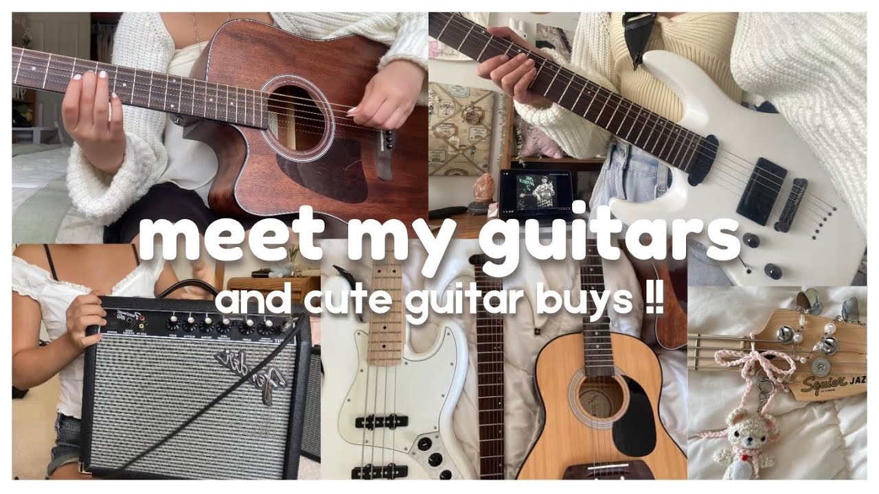guitar collection + cute guitar wishlist 🎵 ₊˚⊹ ♡