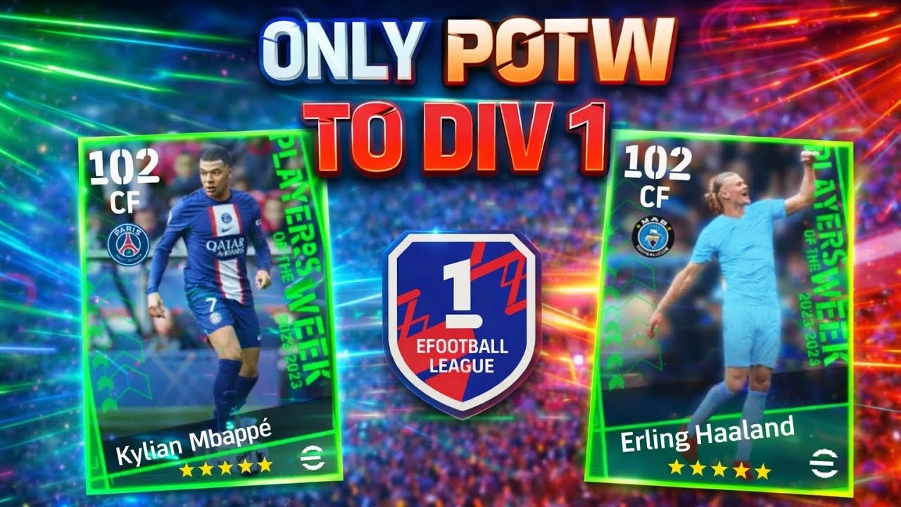 I Reached Division 1 with POTW Only!!eFootball Mobile2026|