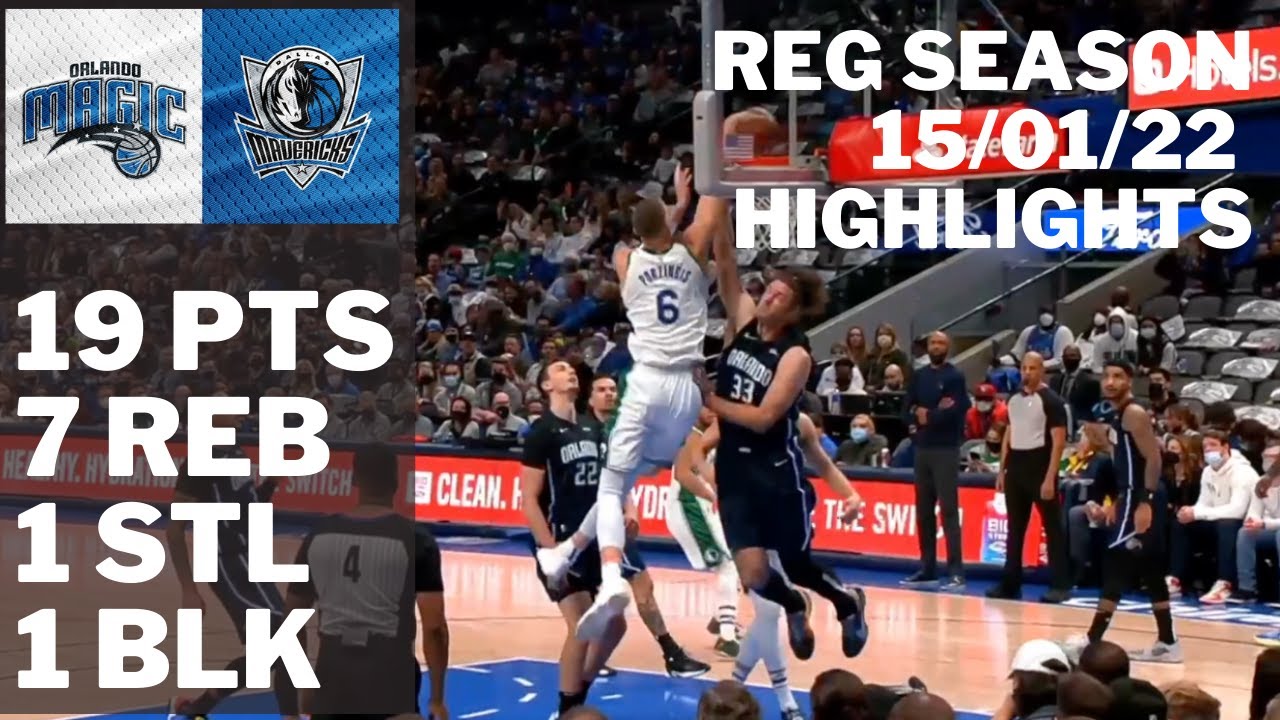 Kristaps Porzingis vs. Magic: 19 pts, 7 reb, 1 stl, 1 blk HIGHLIGHTS 2021/22 Reg Season [15.01.22.]