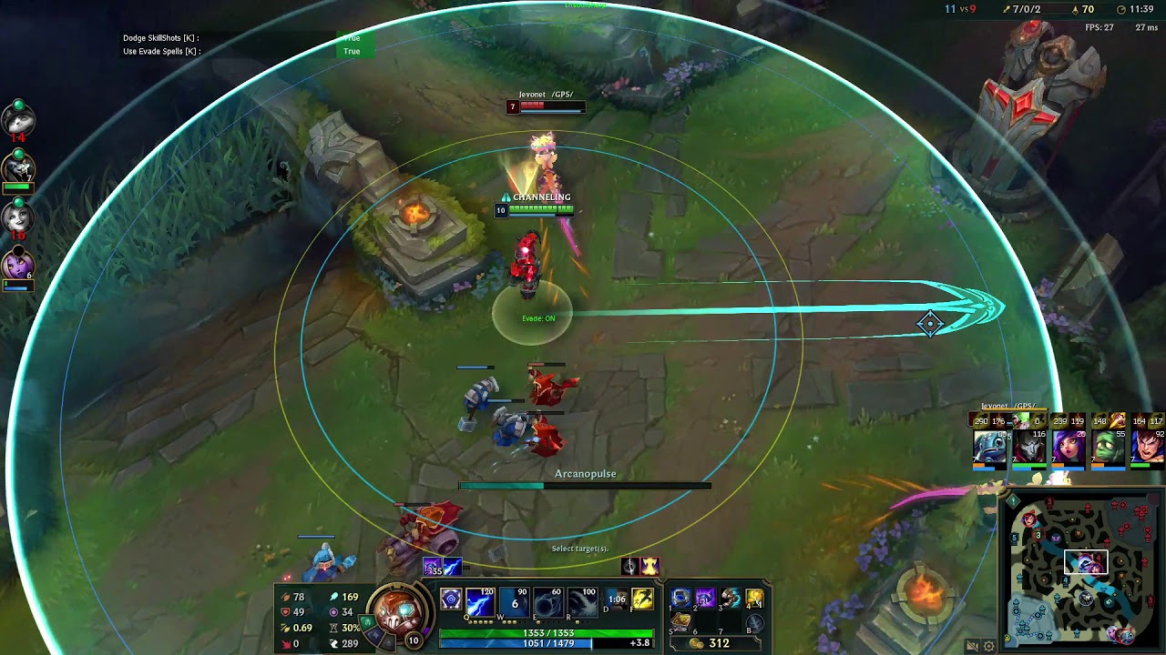 League of Legends Xerath script gameplay 9.18
