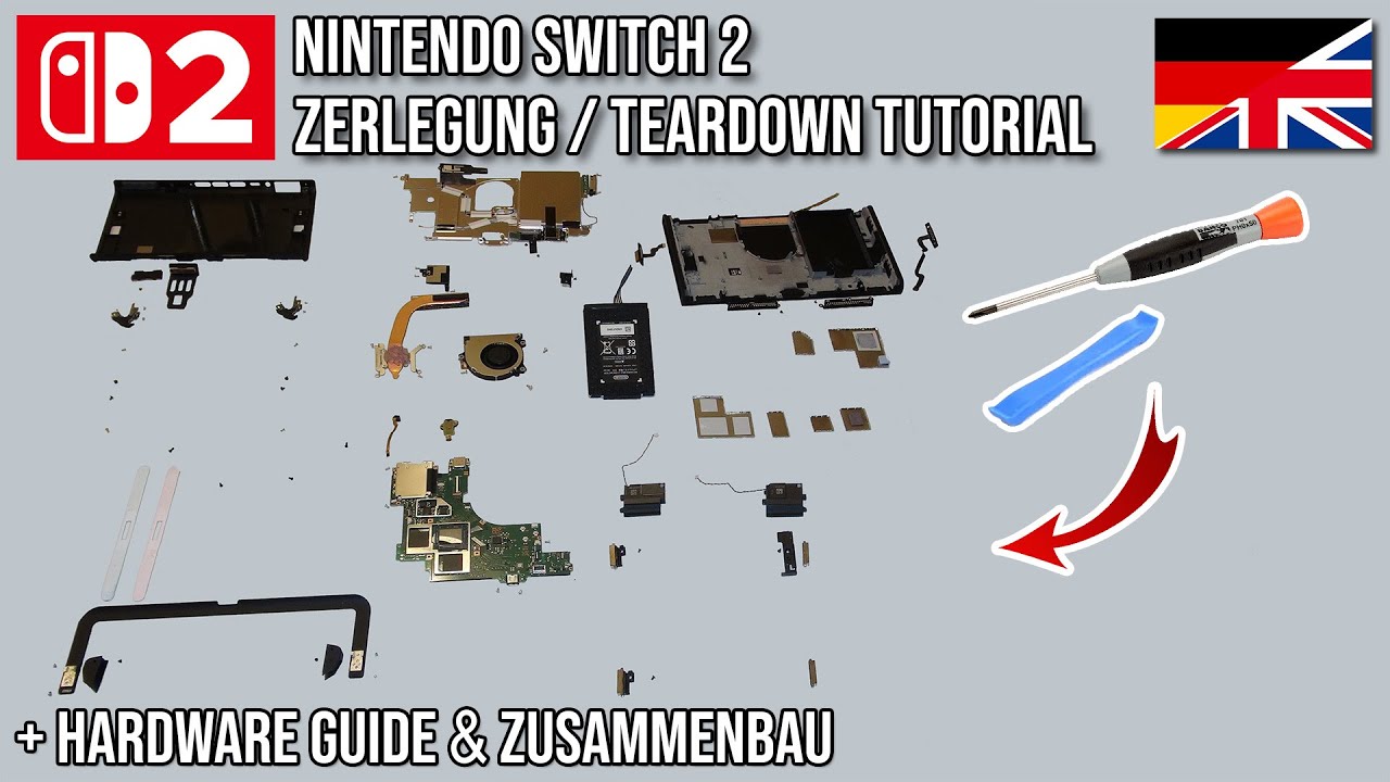 Nintendo Switch 2 Teardown Tutorial / aufschrauben, Technik Guide & Zusammenbau (Reparatur, etc.) 🪛