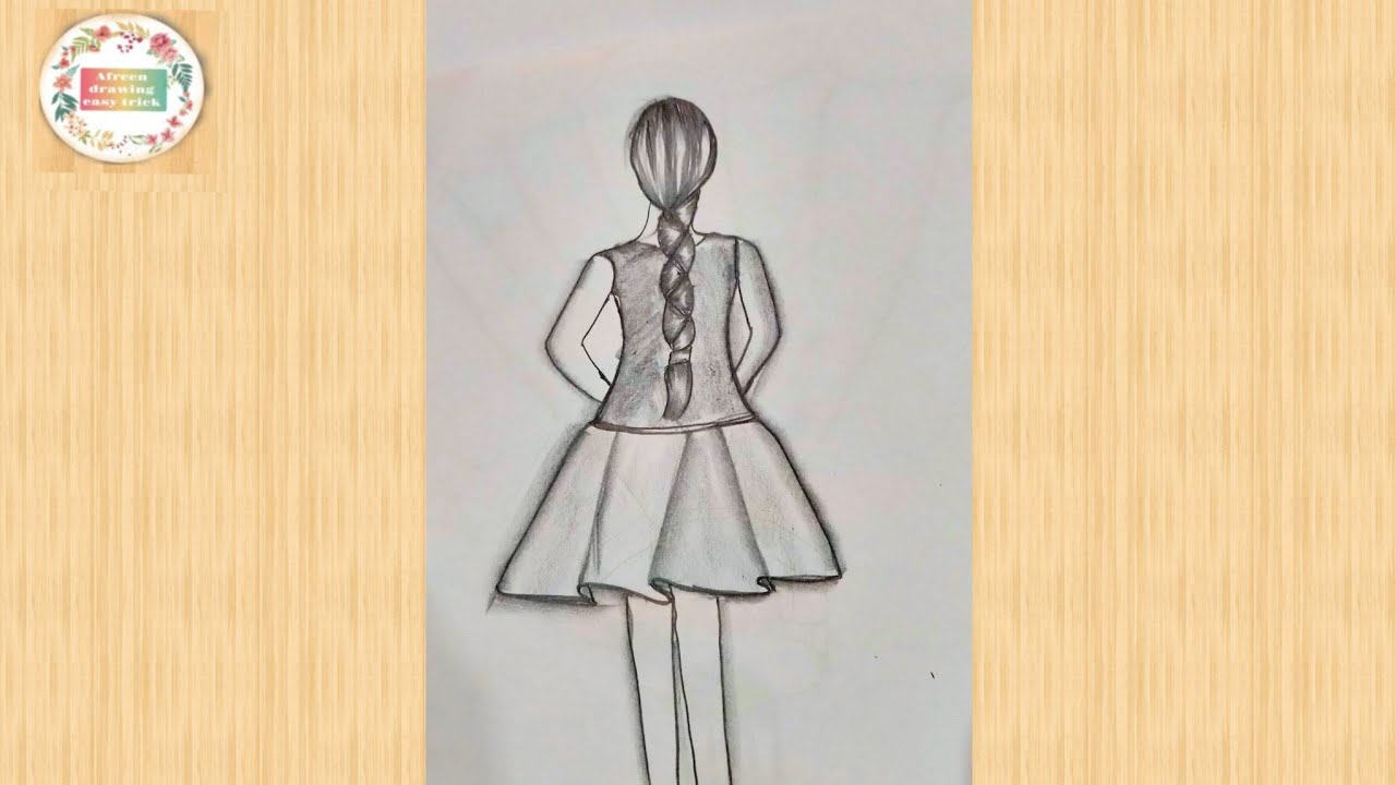 how to draw a skirt on a girl/shading drawing/girl drawing/pencil drawing/pencil sketch for beginner