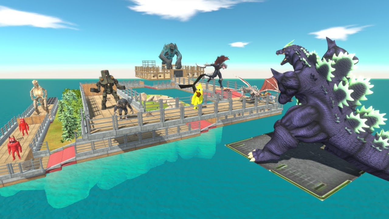 SUPER GODZILLA RESCUE KAMATAKU FROM LEATHERBACK - Animal Revolt Battle Simulator
