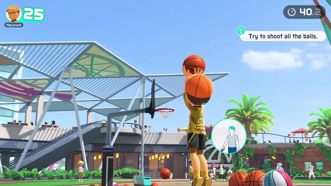Nintendo Switch Sports - Basketball - 3-Point Challenge (Perfect Result)