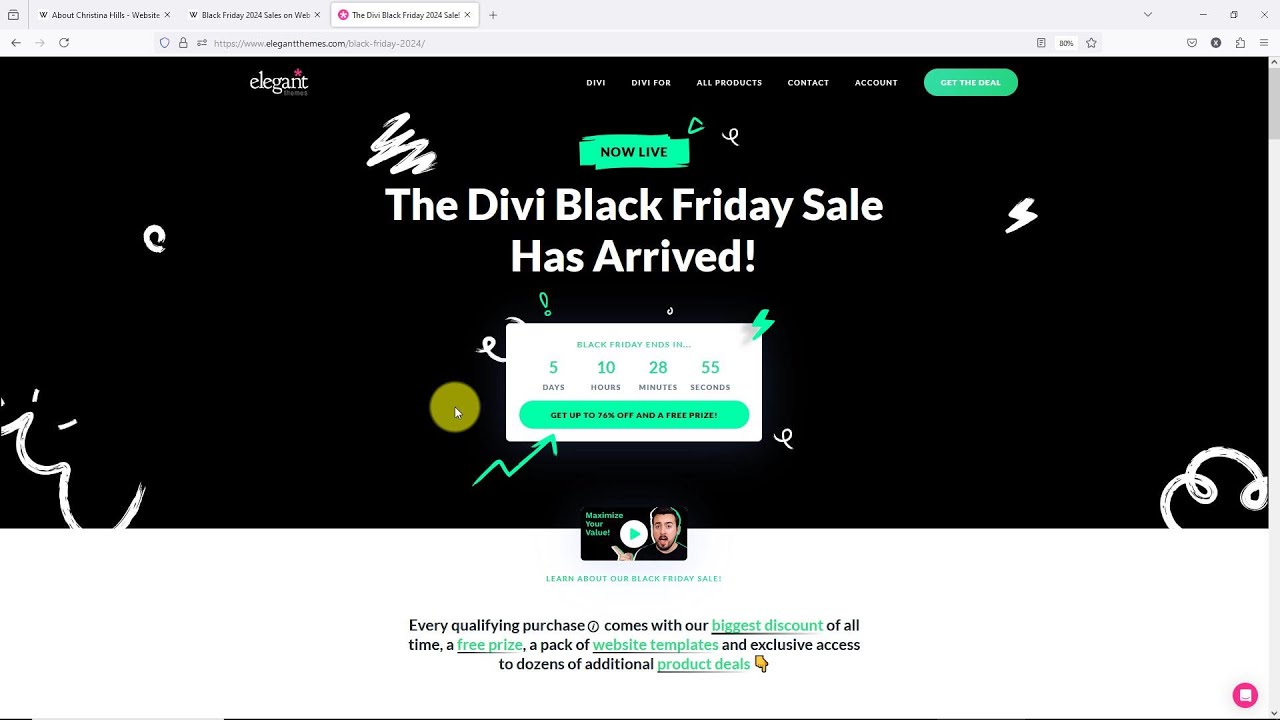 Divi Theme Black Friday Sale for WordPress