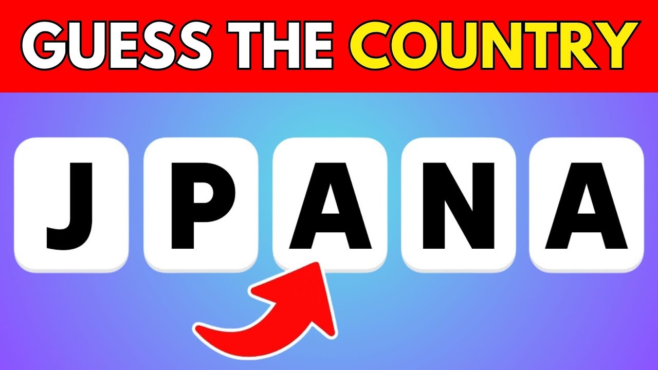 Guess the Country by its Scrambled Name | Easy, Medium, Hard, Impossible | Country Quiz