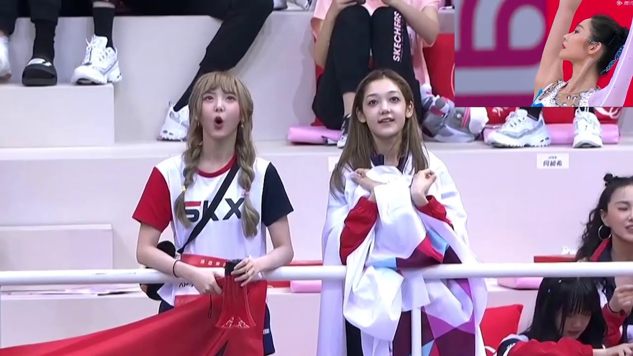 BONBON GIRLS 303 Reaction to Yifan's Rhythmic Gymnastics in Super Novae Games 硬糖少女303 张艺凡 超新星运动会艺术体操