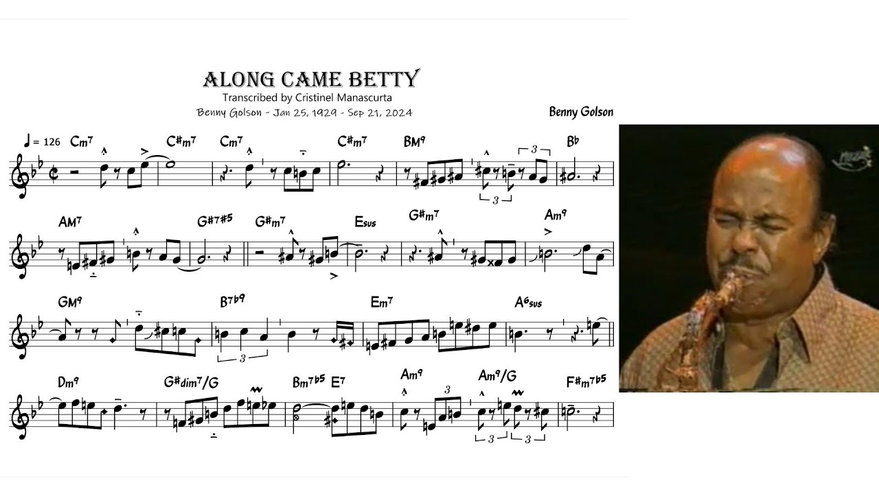 Benny Golson - Along Came Betty (transcription)