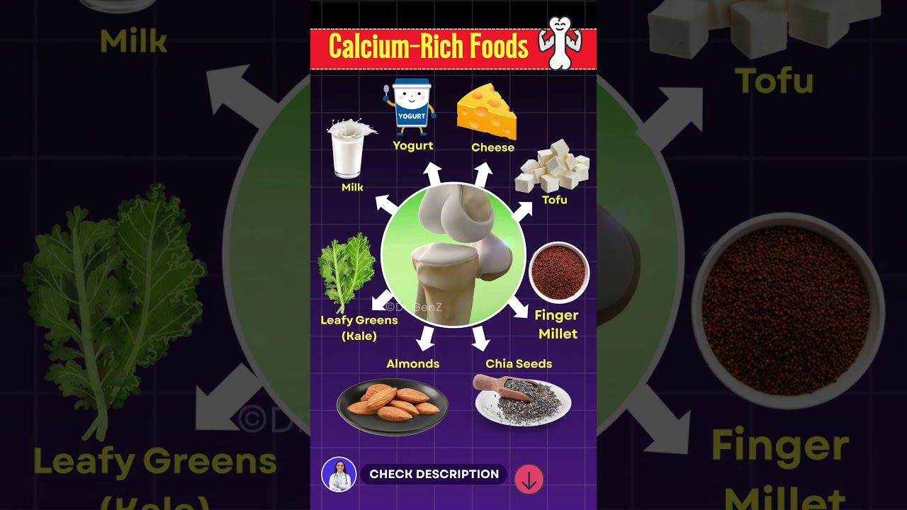 Top 10 Calcium-Rich Foods for Strong Bones & Teeth 🦴 | Best Non-Dairy Sources Too!