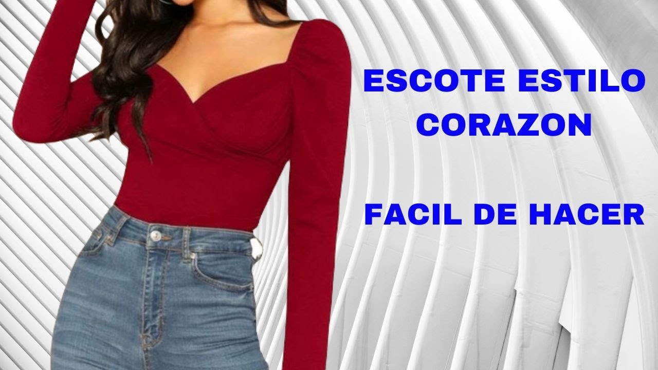 escote estilo corazon ,, faxcil de hacer ,, tutorial de costura