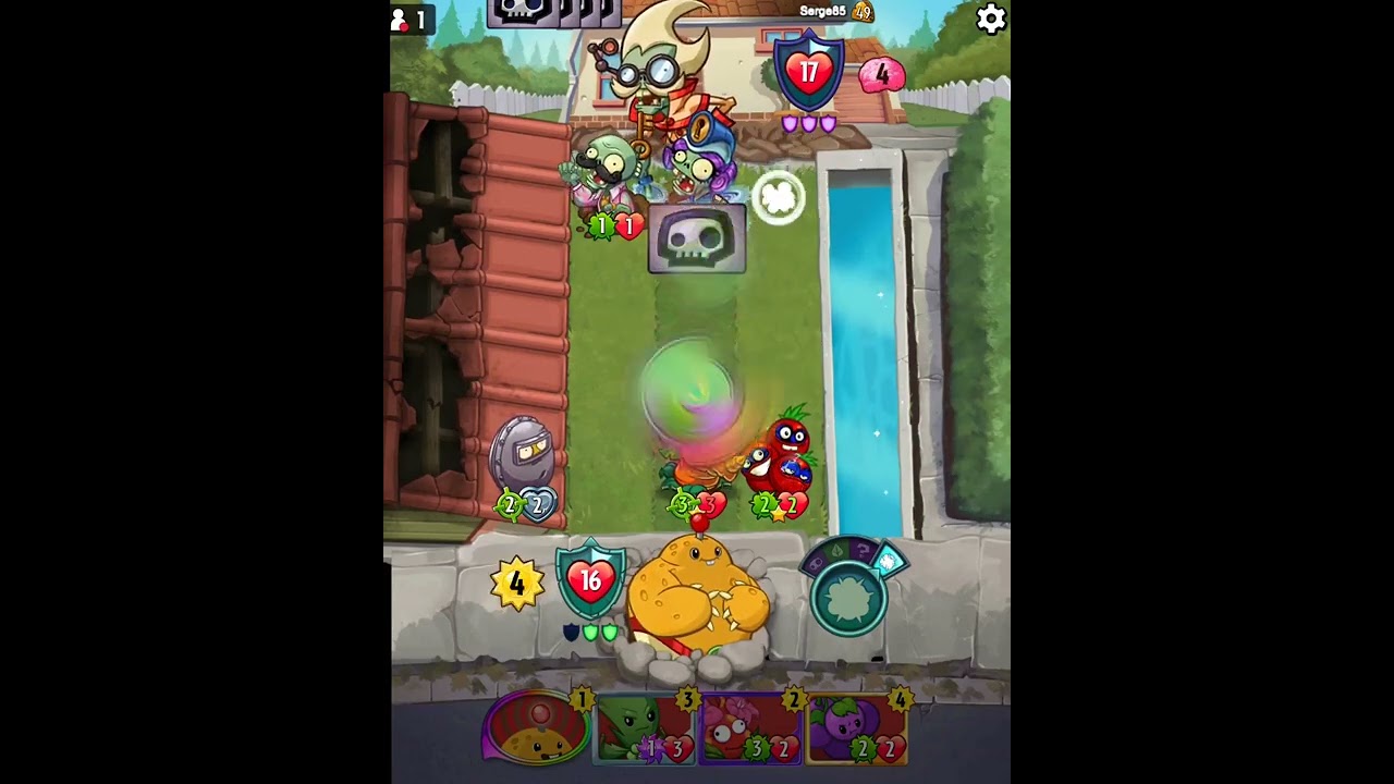 Pvz Heroes - Spudow vs Professor Brainstorm